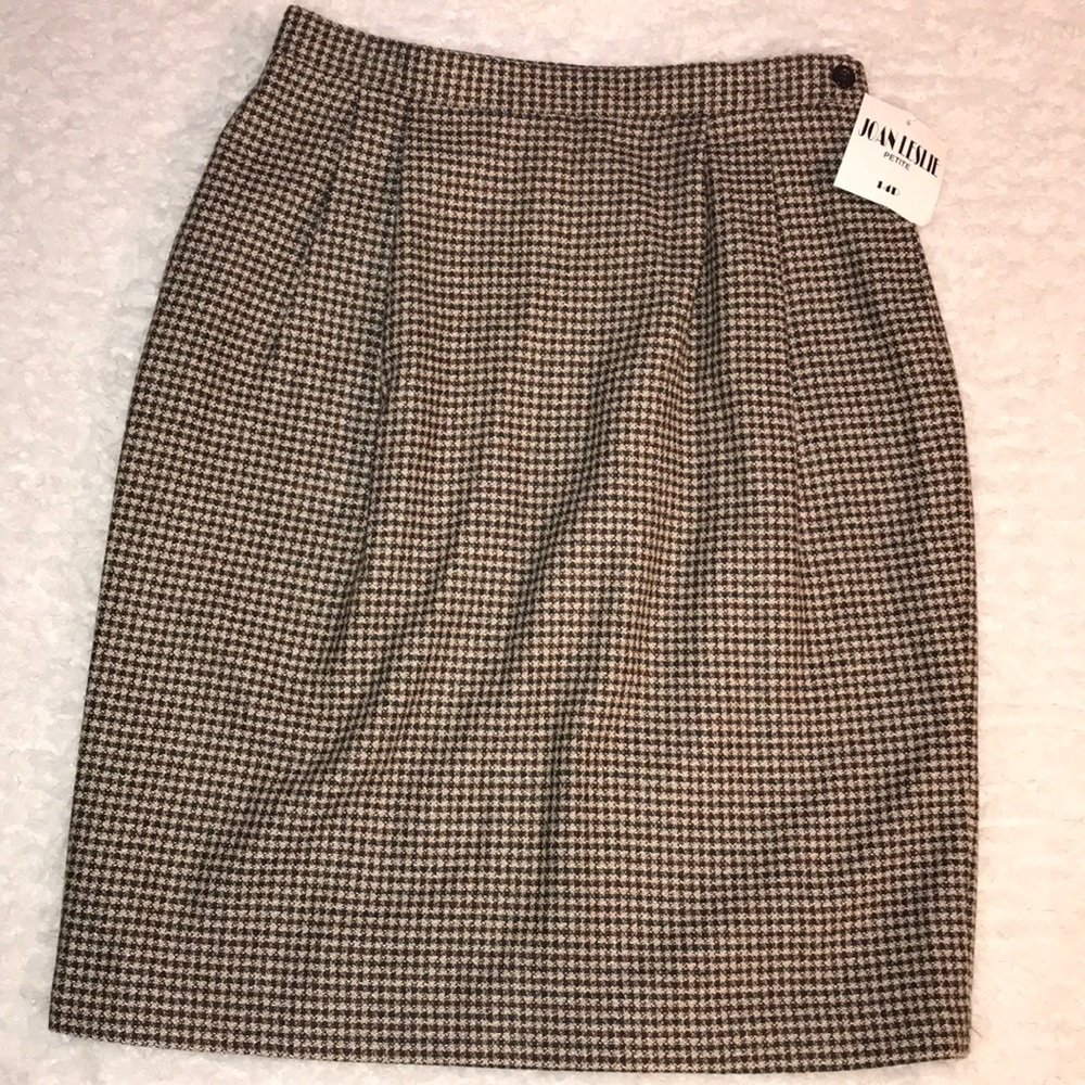 Joan Leslie Wool Skirt 14P Plaid Design